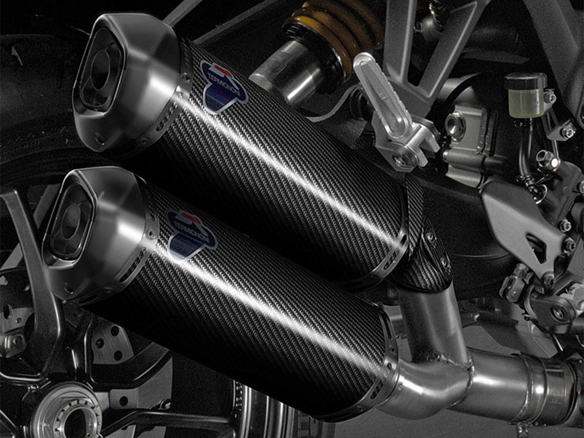Termignoni Racing Silencers Carbon Pair Of Ducati Monster 1100 EVO 2011-2013 - Adventure Parts