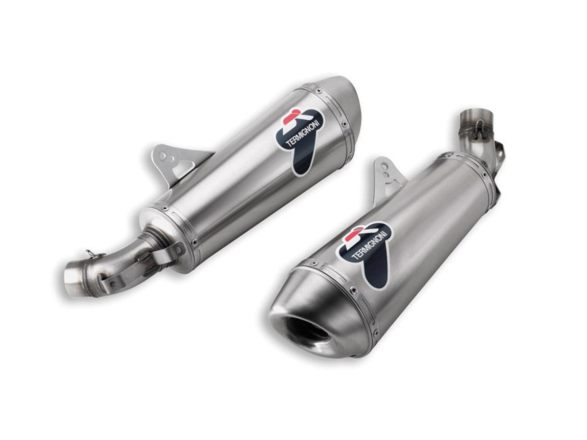 Termignoni Exhaust Pair Of Approved Silencers Ducati Monster 2008-2014 - Adventure Parts
