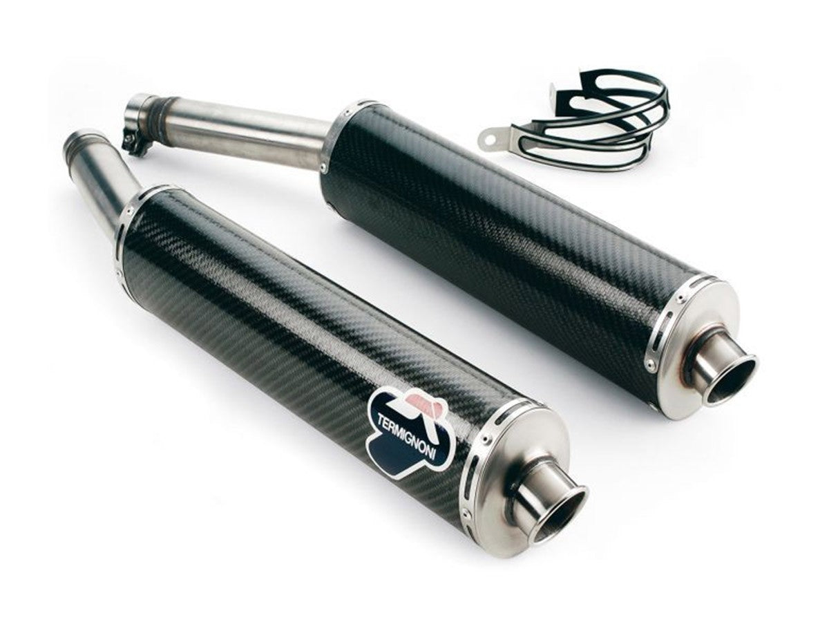 Termignoni Racing Carbon Silencers Pair Of Ducati Supersport 2003-2006 - Adventure Parts