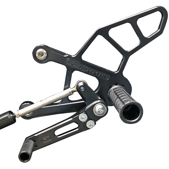 Woodcraft Rearset Kit - GP Shift w/ OEM QS Kawasaki ZX-6R 2019-2024 - Adventure Parts