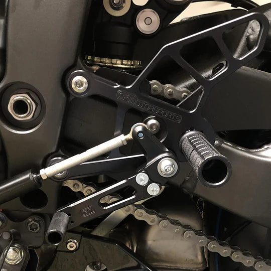 Woodcraft Rearset Kit - GP Shift w/ OEM QS Kawasaki ZX-6R 2019 Woodcraft Rearset Kit - GP Shift w/ OEM QS Kawasaki ZX-6R 2019