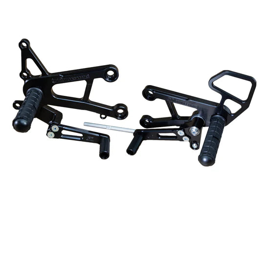Woodcraft Rearset Kit w/ Pedals - STD/GP Shift Kawasaki Ninja ZX10 2006-2010 - Adventure Parts