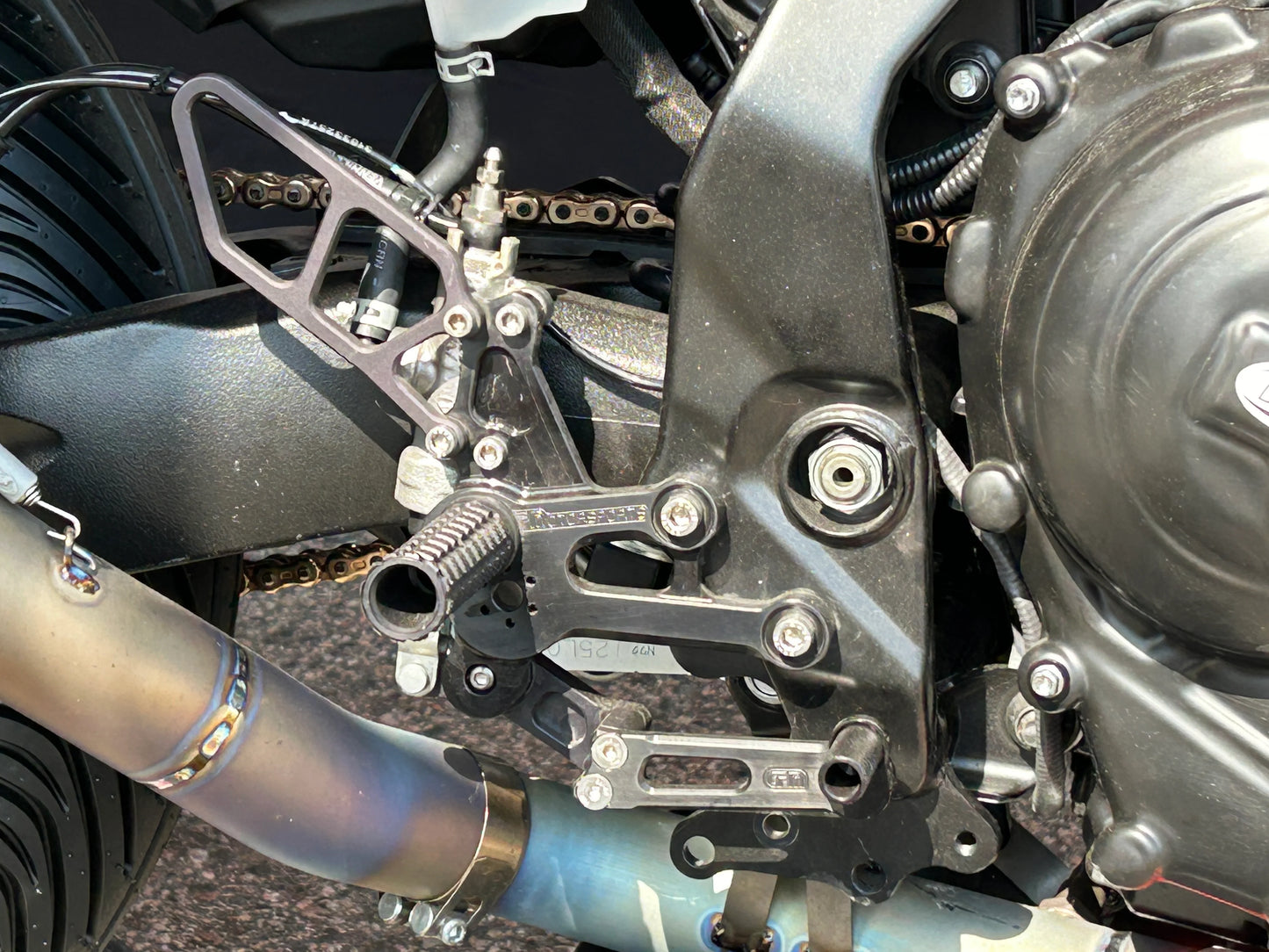 Woodcraft Complete GP Shift Rearset Kit W/Pedals Suzuki GSX-8R 2024 - Adventure Parts