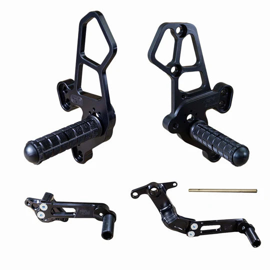 Woodcraft Rearset Kit, Complete W/Pedals Yamaha MT09 2021-2023 - Adventure Parts