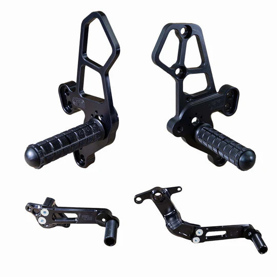 Woodcraft Rearset Kit, Complete W/Pedals Yamaha MT09 2021-2023 - Adventure Parts