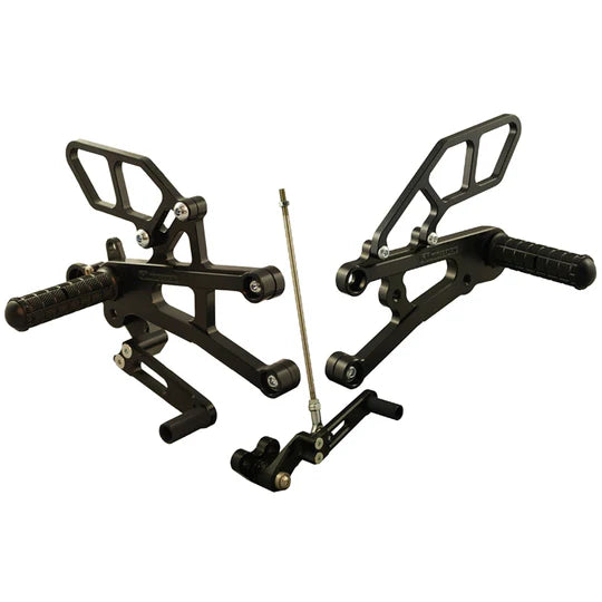 Woodcraft Rearset - GP Shift w/o QS - RACE USE ONLY (No Side Stand) Triumph Daytona 675 2013-2017 - Adventure Parts