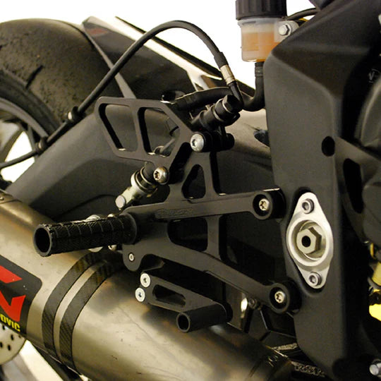 Woodcraft Rearset - GP Shift w/QS Triumph Daytona 675/R 2013-2017 - Adventure Parts