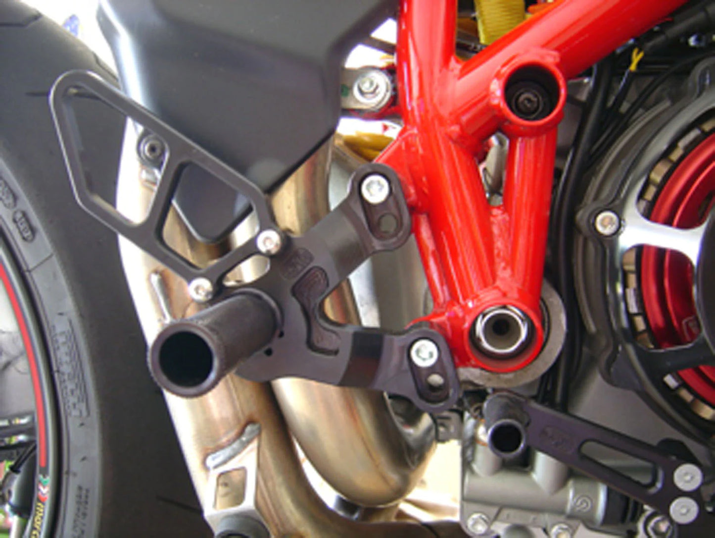 Woodcraft Complete Rearset - Black Ducati 848/1098/1198/848 Evo 2007-2013 - Adventure Parts