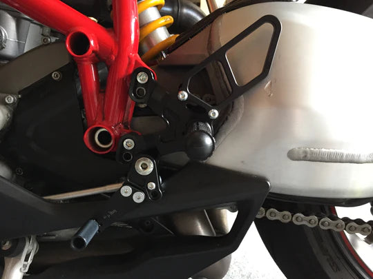 Woodcraft Rearset GP w/Shift Pedal (Factory QS) Ducati 1198SP/848 EVO 2008-2013 - Adventure Parts
