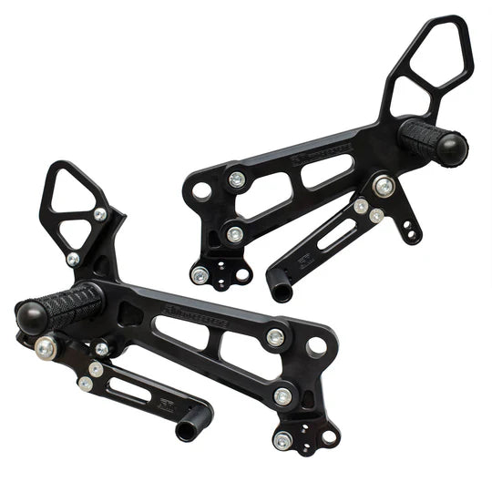Woodcraft Complete Rearset Kit w/ Pedals - STD/GP Shift KTM RC390 2022-2024 - Adventure Parts