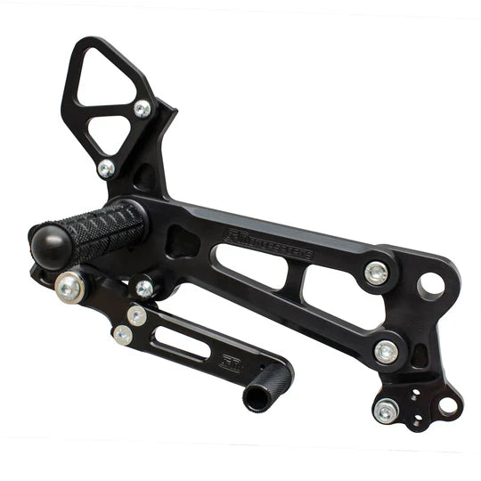 Woodcraft Complete Rearset Kit w/ Pedals - STD/GP Shift KTM RC390 2022-2024 - Adventure Parts
