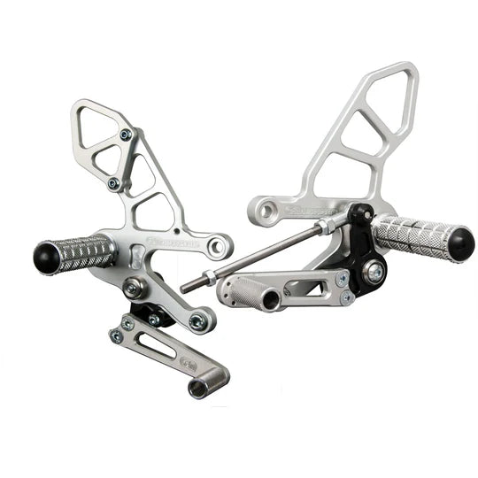 Woodcraft GP Shift Complete Rearset W/Pedals Aprilia Tuono V4 2021-2024 - Adventure Parts