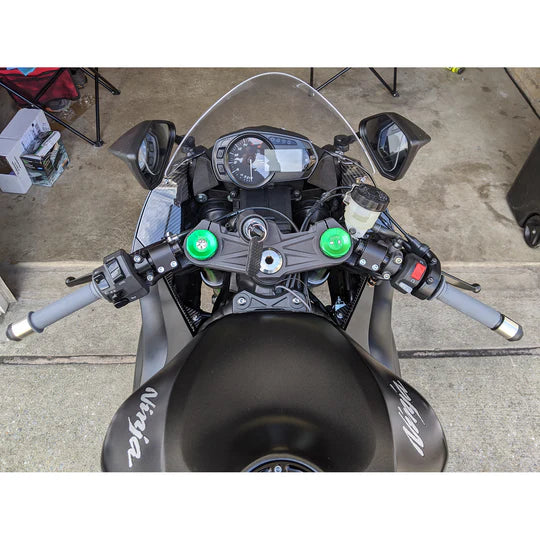 Woodcraft 35MM Rise Side Mount Adjustable Clip ons Kawasaki ZX-6R 2013-2025 - Adventure Parts