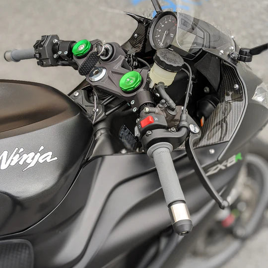 Woodcraft 35MM Rise Side Mount Adjustable Clip ons Kawasaki ZX-6R 2013-2025 - Adventure Parts