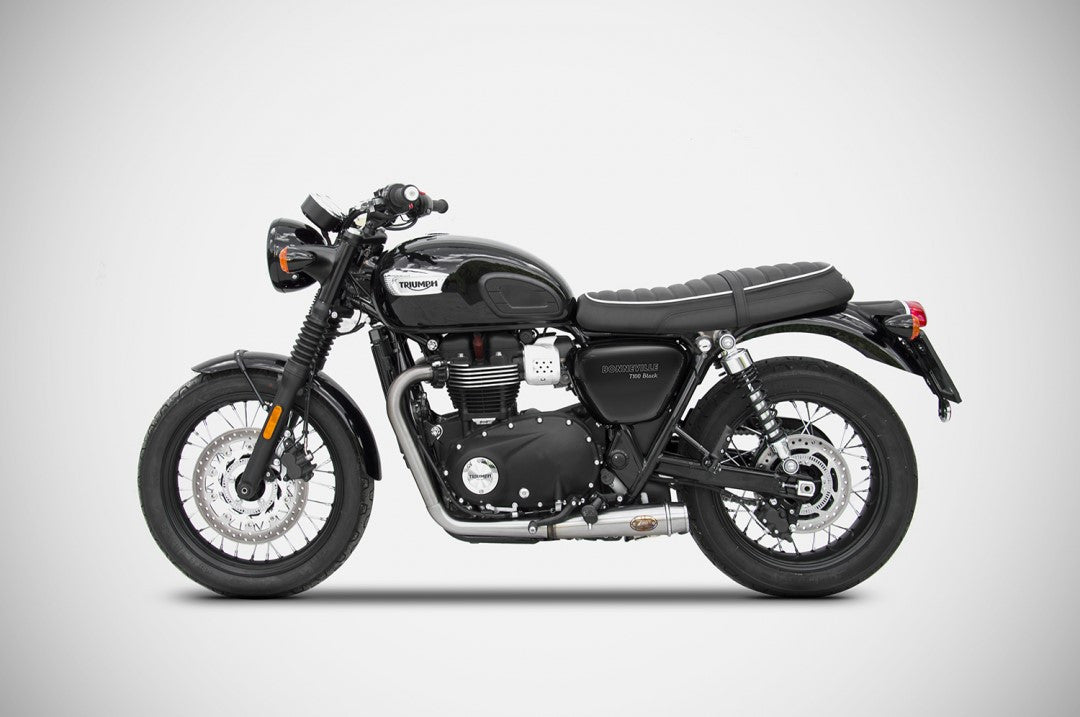 ZARD Slip-On Exhaust With Oem Catalyzer Kit Triumph Bonneville T100 2017-2020