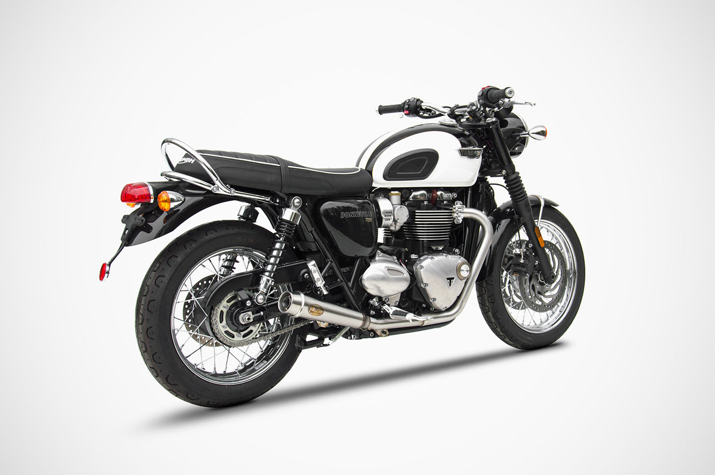 ZARD Rear Exhaust Conversion Kit For Full Kit Racing Triumph Bonneville T120 2021-2023 - Adventure Parts