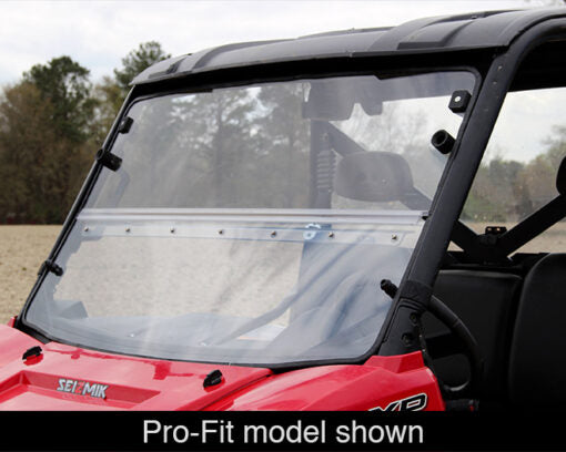 Seizmik Windshield Versa-Fold (UV Resistant Poly) ? Polaris Mid-Size Round Tube Ranger