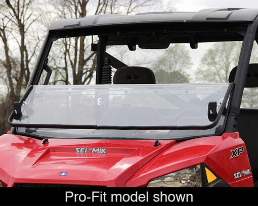 Seizmik Windshield Versa-Fold (UV Resistant Poly) ? Polaris Mid-Size Round Tube Ranger