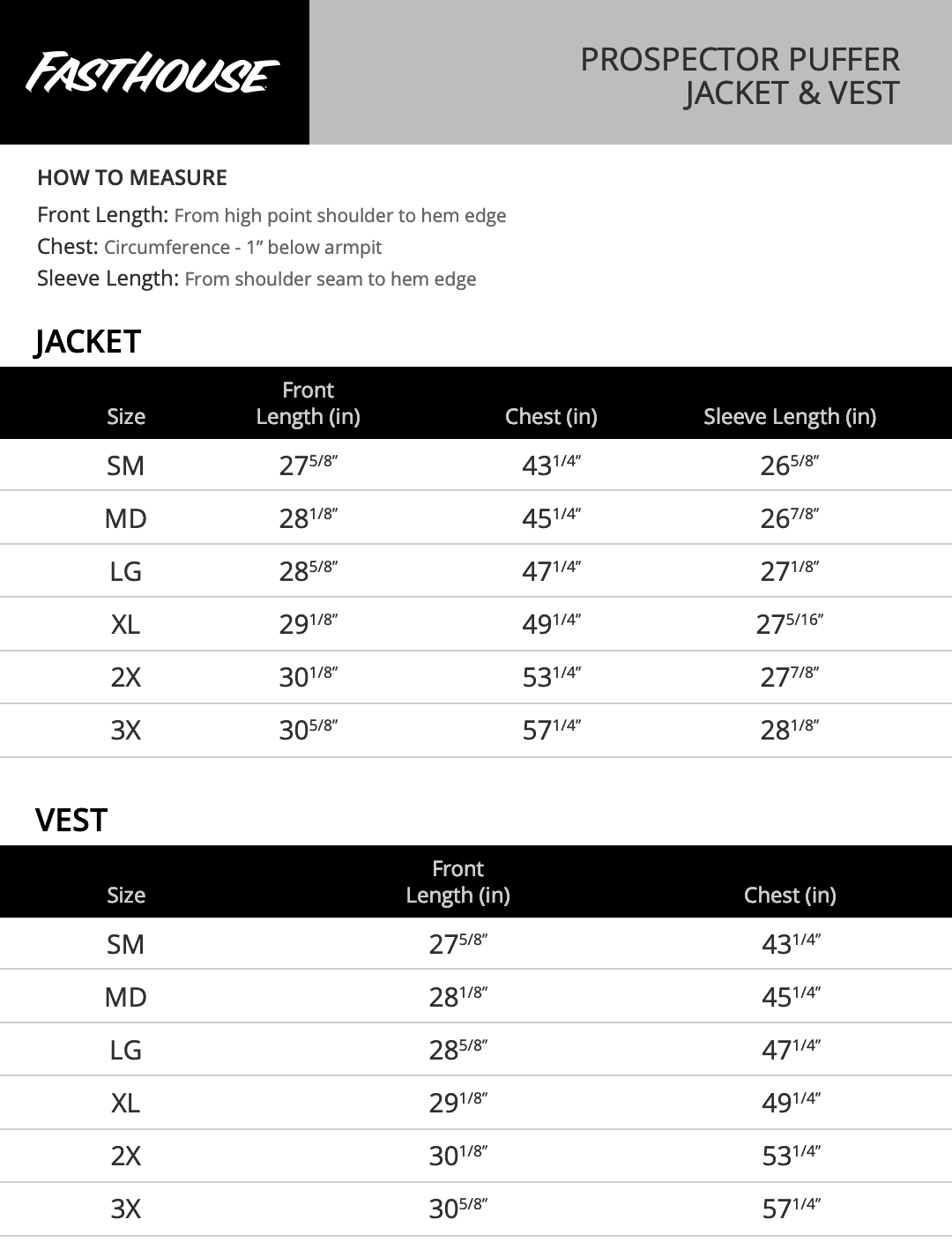 Fasthouse Prospector Puffer Jacket - Adventure Parts