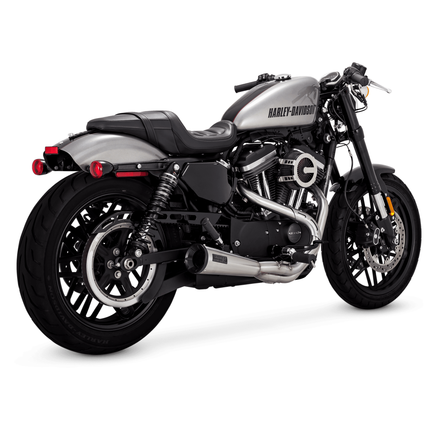 Vance & Hines Slip-On Stainless 2-Into-1 Upsweep Brushed 1991-2009 - Adventure Parts