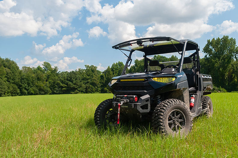 Seizmik Flip-Up Vented Windshield (Scratch Resistant Polycarbonate) ? Polaris Midsize Size Pro-Fit Ranger - Adventure Parts