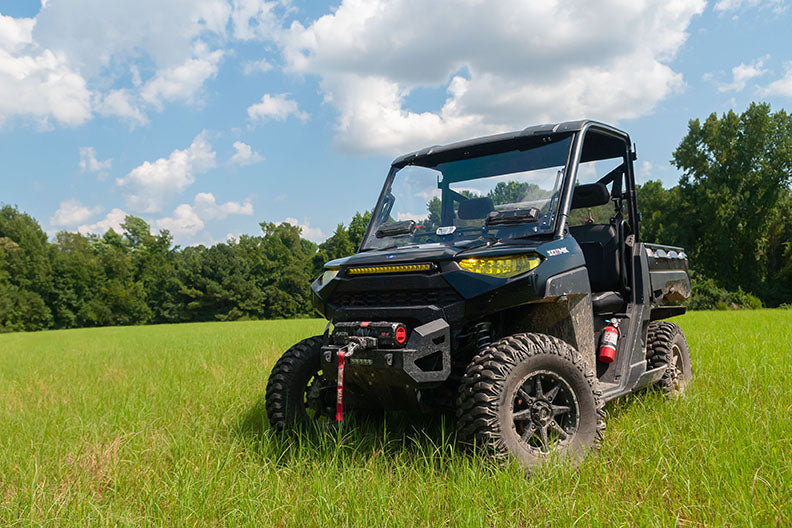 Seizmik Flip-Up Vented Windshield (Scratch Resistant Polycarbonate) ? Polaris Midsize Size Pro-Fit Ranger - Adventure Parts
