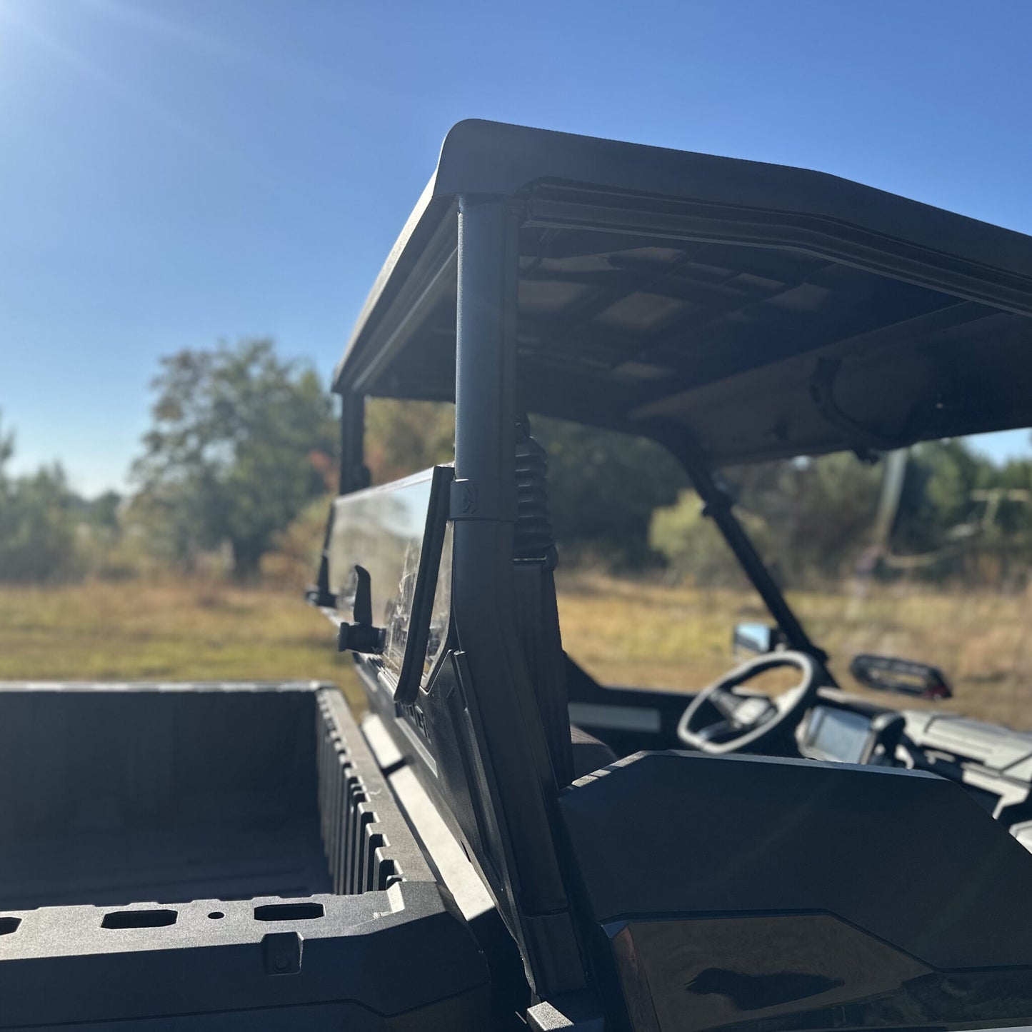 Seizmik Hard Rear Folding Windshield (UV Resistant Polycarbonate) Kawasaki Ridge