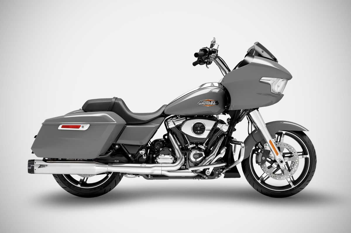 ZARD Exhaust Slip-Ons Flat 4.33 Inch Harley Davidson Road Glide Special 2006-2016 - Adventure Parts
