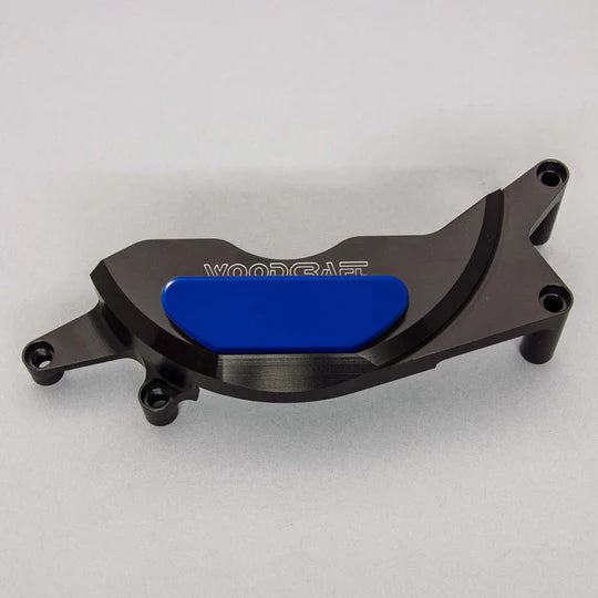 Woodcraft LHS Stator Cover Protector w/ Skid Plate Kawasaki Z400/Z500 2019-2022 - Adventure Parts