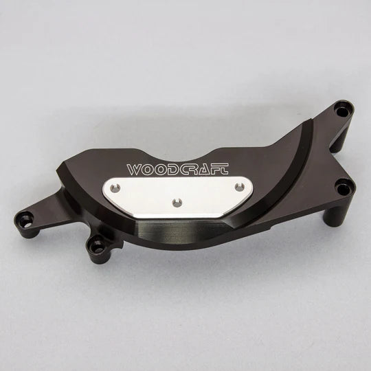 Woodcraft LHS Stator Cover Protector w/ Skid Plate Kawasaki Z400/Z500 2019-2022 - Adventure Parts
