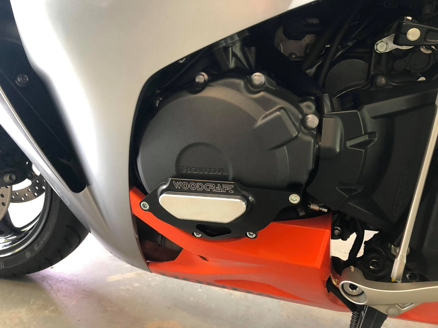 Woodcraft LHS Stator Cover Protector w/ Skid Plate Honda CBR1000RR 2008-2024 - Adventure Parts