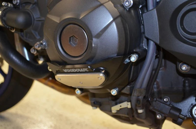Woodcraft LHS Stator Cover Protector w/ Skid Pad Yamaha XSR900 2016-2023 - Adventure Parts