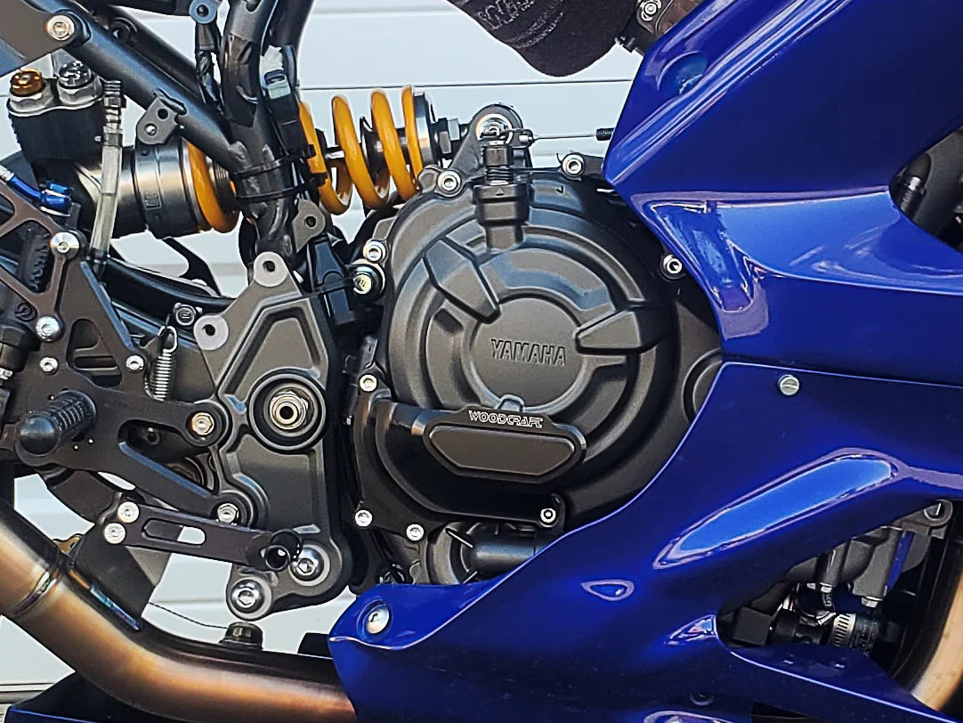 Woodcraft RHS Water Pump Cover Protector w/ Skid Plate Yamaha FZ-07 2015-2017/MT-07 2018-2024