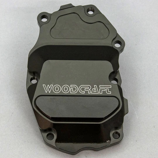 Woodcraft RHS Crank/Ignition Trigger Cover w/ Skid Pad Triumph Street Triple 2013-2024 - Adventure Parts