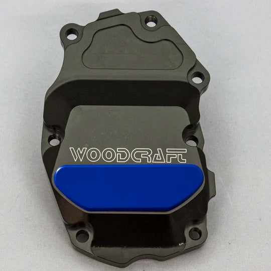 Woodcraft RHS Crank/Ignition Trigger Cover w/ Skid Pad Triumph Street Triple 2013-2024 - Adventure Parts