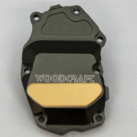 Woodcraft RHS Crank/Ignition Trigger Cover w/ Skid Pad Triumph Street Triple 2013-2024 - Adventure Parts