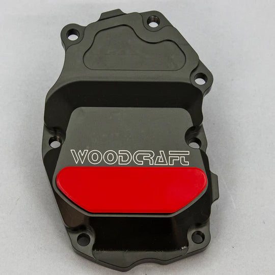 Woodcraft RHS Crank/Ignition Trigger Cover w/ Skid Pad Triumph Street Triple 2013-2024 - Adventure Parts