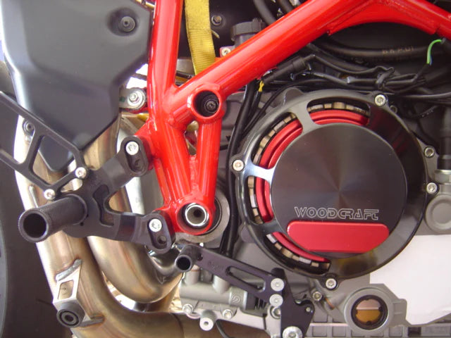 Woodcraft RHS All (Dry) Clutch Cover w/ Skid Plate Ducati 848/1098/1198 2007-2008 - Adventure Parts