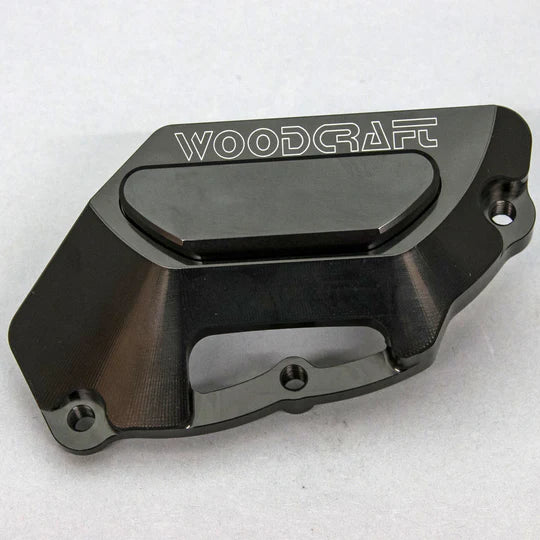 Woodcraft LHS Stator Cover Protector w/ Skid Pad Aprilia Tuono 2012-2020 - Adventure Parts