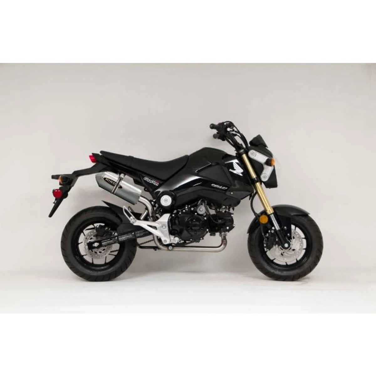 Hindle Small Oval 10"x2" Muffler Stainless Steel Honda Grom 125 2014-2016 - Adventure Parts