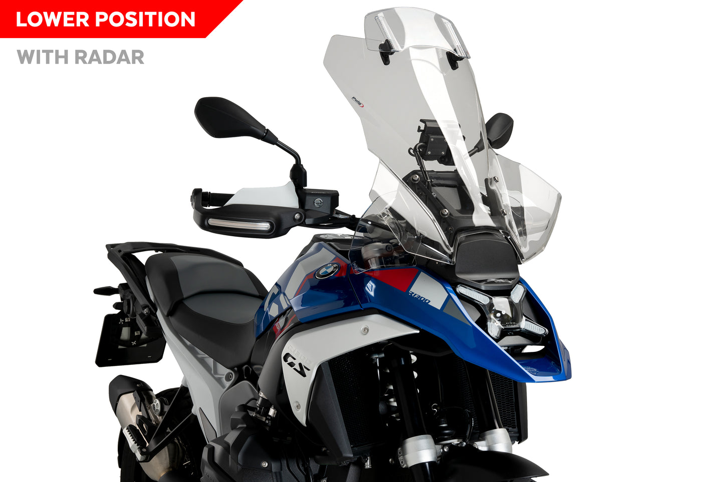 Puig Touring Plus Windshield with Visor Skid Plate 620x526MM BMW R1300GS 2023-2025*