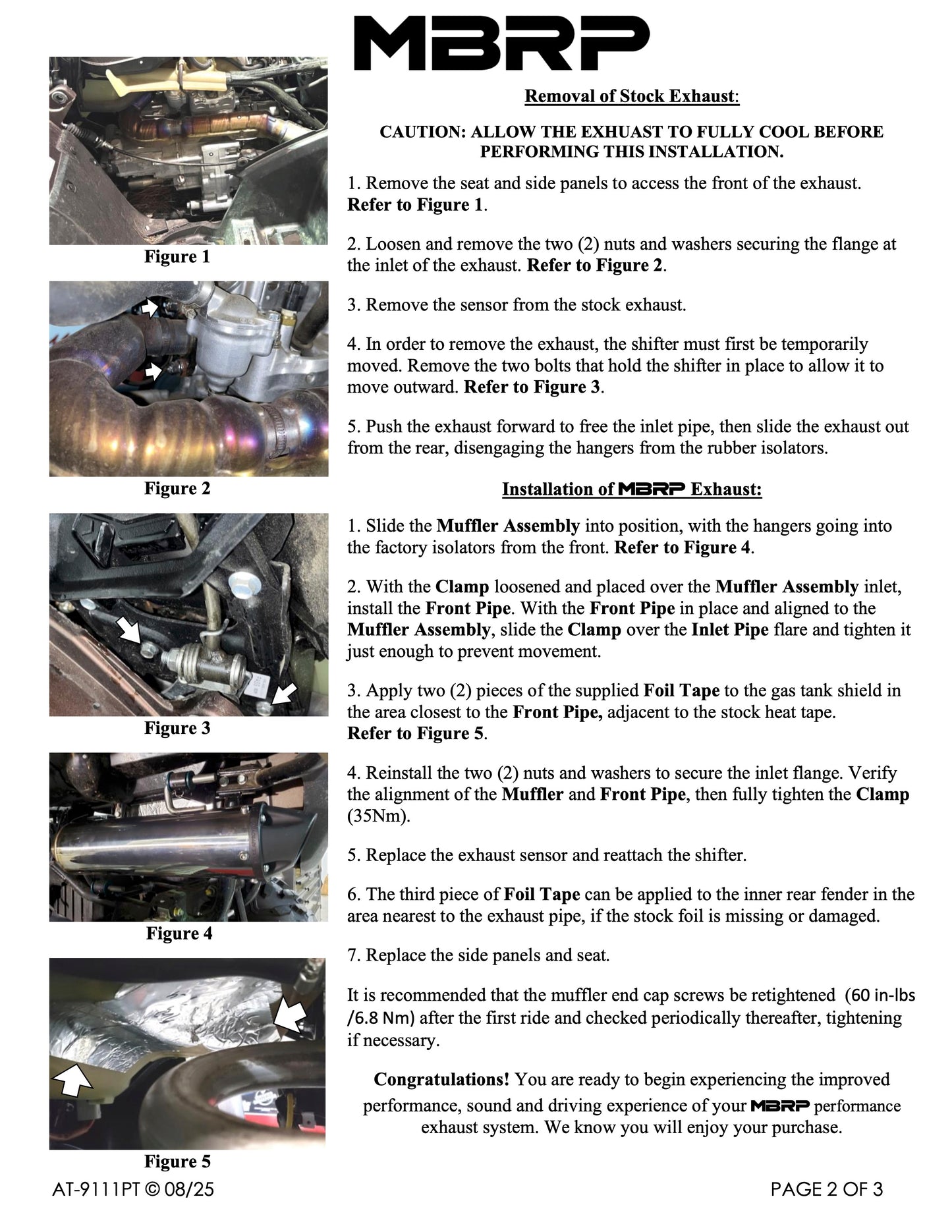 MBRP 4" Single Slip-on Performance Series Honda Rancher 420 IRS/Foreman Rubicon 500-520 2015-2026