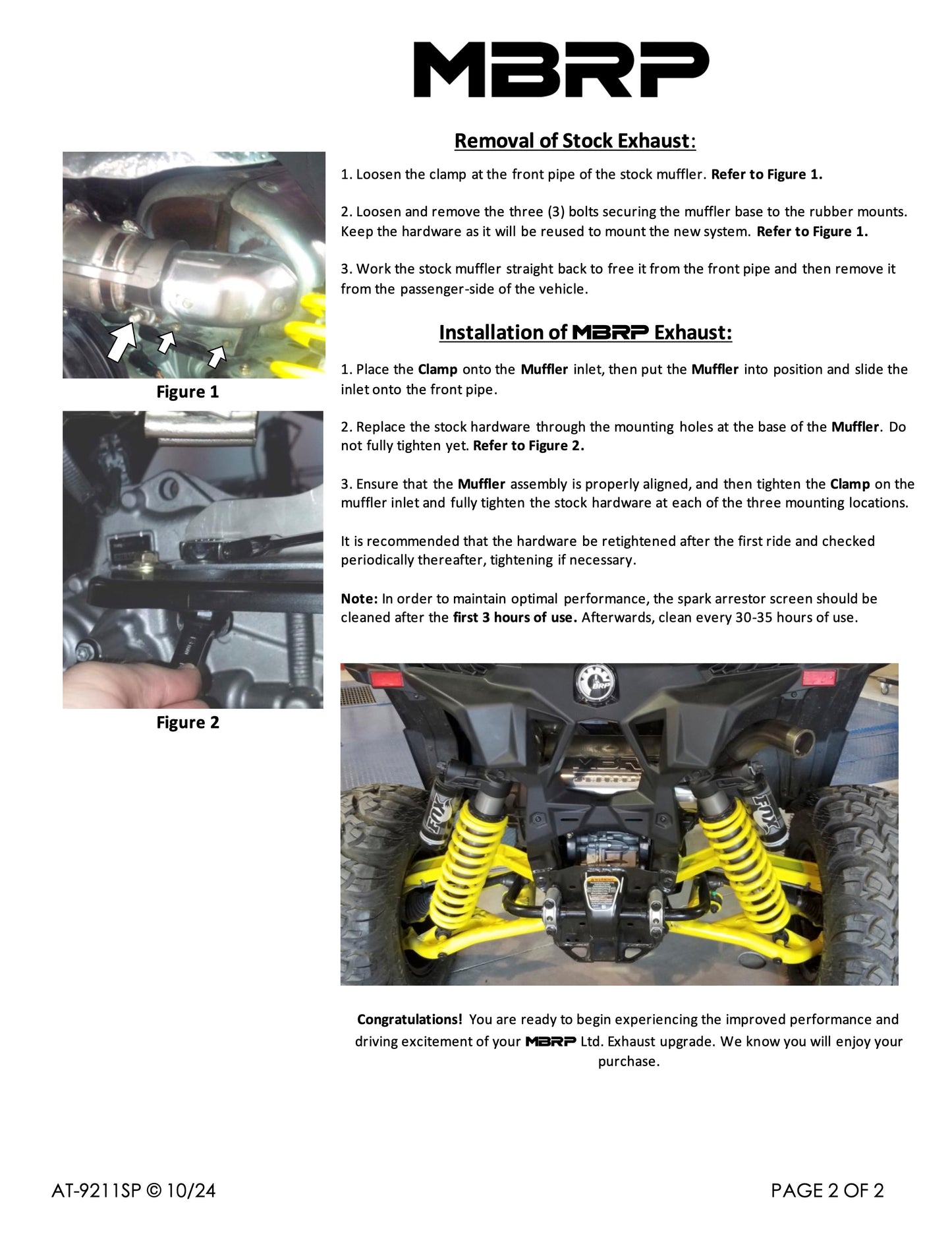 MBRP Single Slip-on Sport Series Can-Am Maverick Sport 1000R 2019