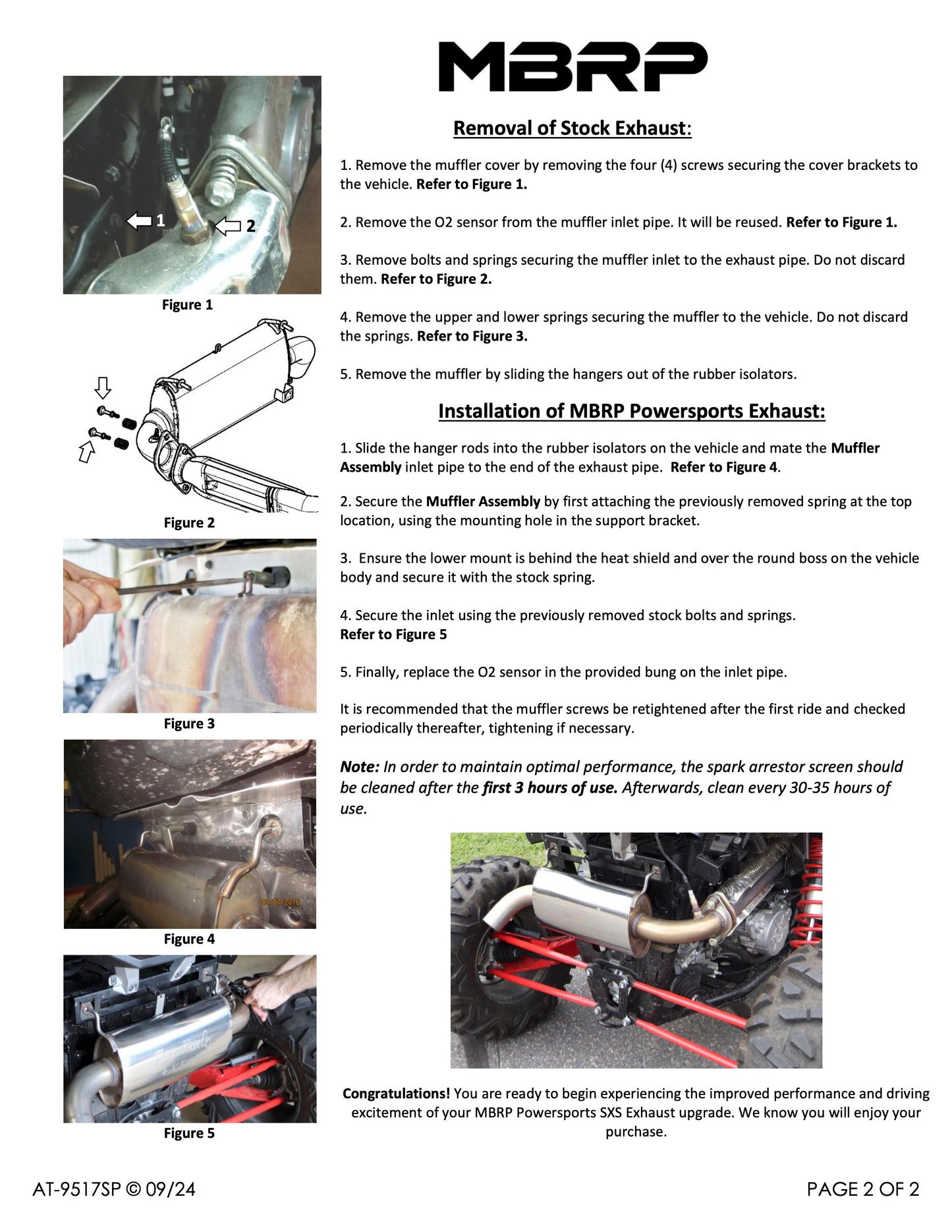 MBRP Oval Slip-on Sport Series Polaris RZR XP 1000 2014