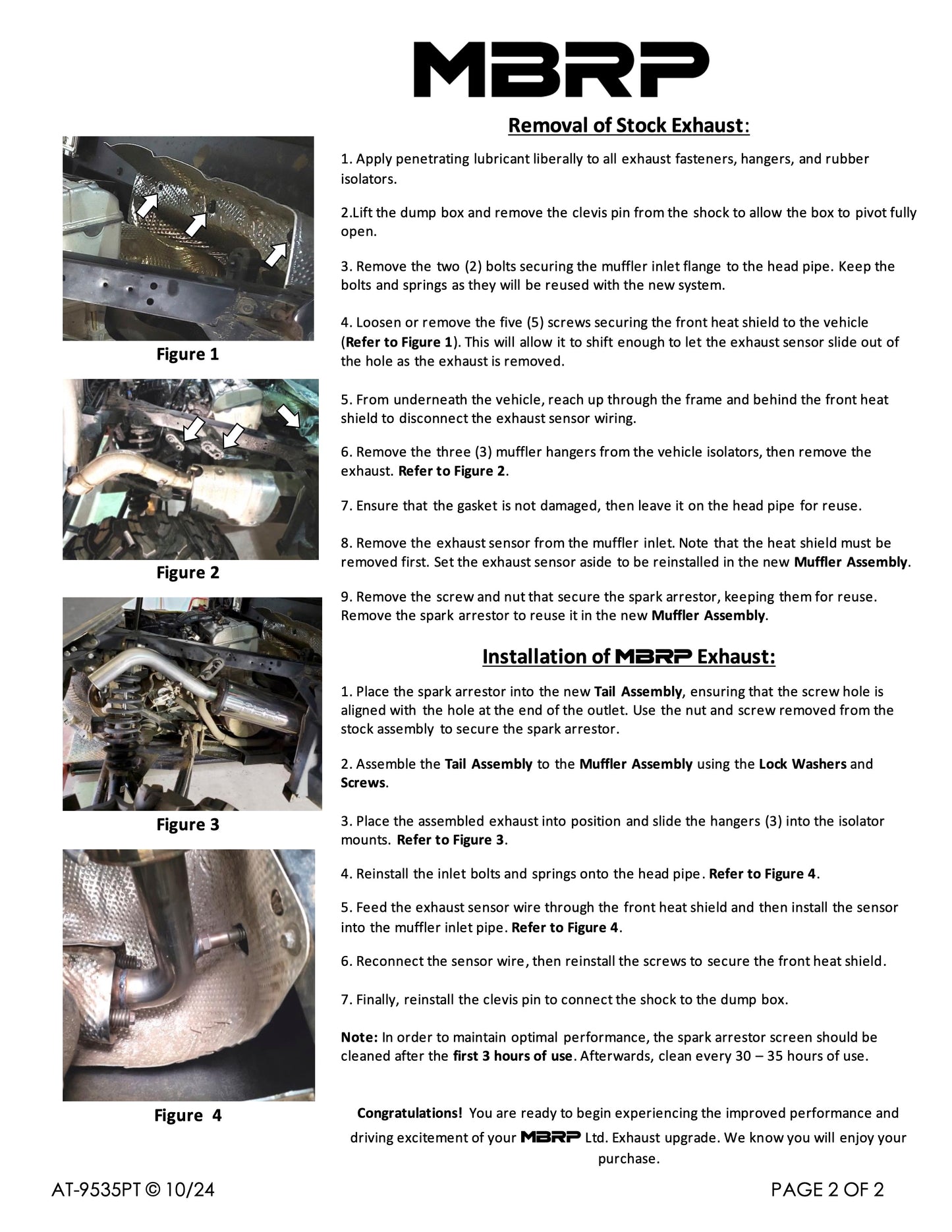 MBRP 5" Single Slip-On Performance Series Polaris Ranger XP 1000 2018-2024