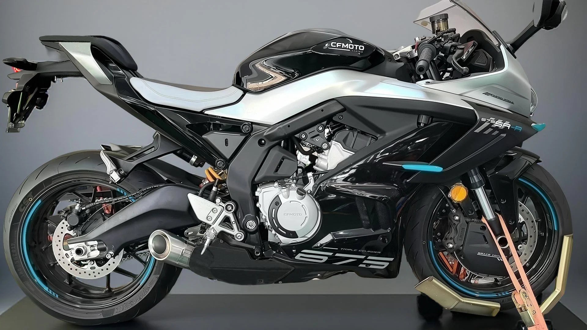 Vandemon Slash Cut Low Mount Titanium Exhaust System CFMOTO 675SR-R, 675SR-S, 675NK 2024-2025 - Adventure Parts