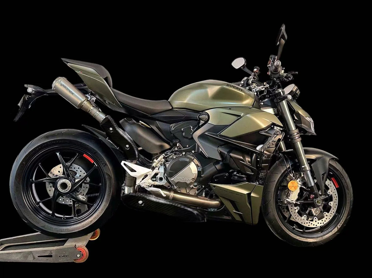Vandemon Full Titanium High Mount Slip-On Exhaust System Ducati Streetfighter V2 2021-2024 - Adventure Parts