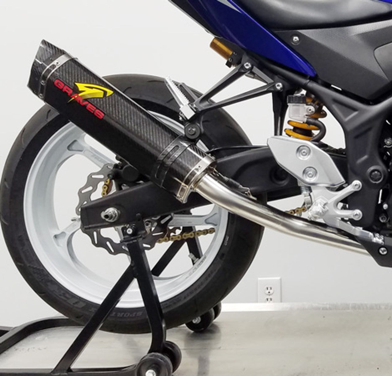 Graves Motorsports Cat-Eliminator Exhaust System Yamaha R3 2015-2024
