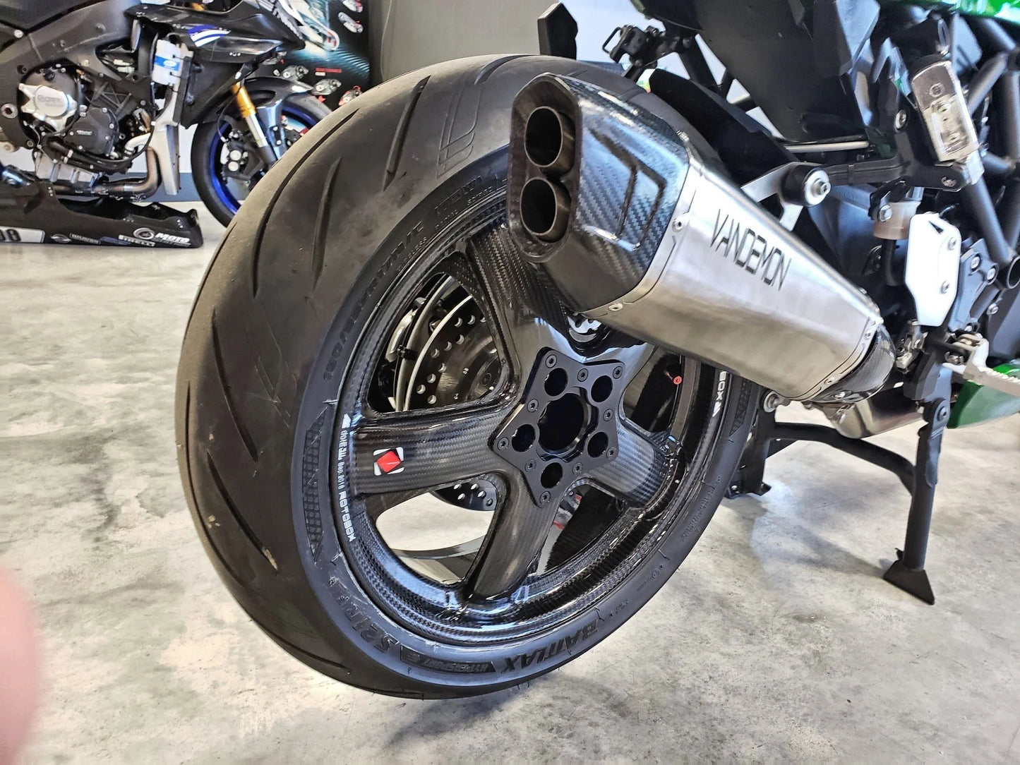 Vandemon Titanium Slip-On Muffler Kawasaki H2 SE SX 2018-2024 (DS13)