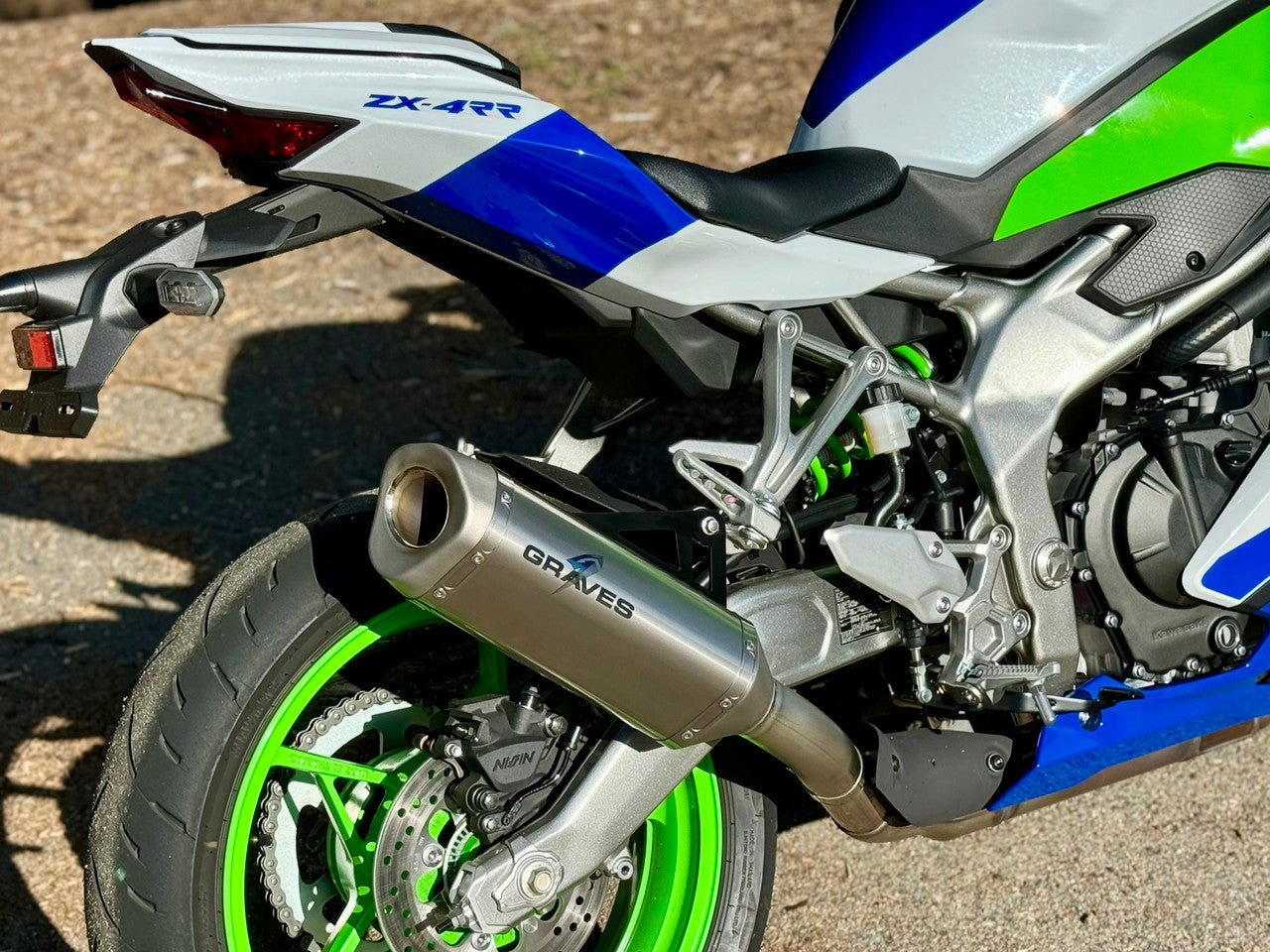 Graves Motorsports Cat-Back Slip-on Titanium Exhaust Kawasaki ZX4-RR/ZX-4R 2023+